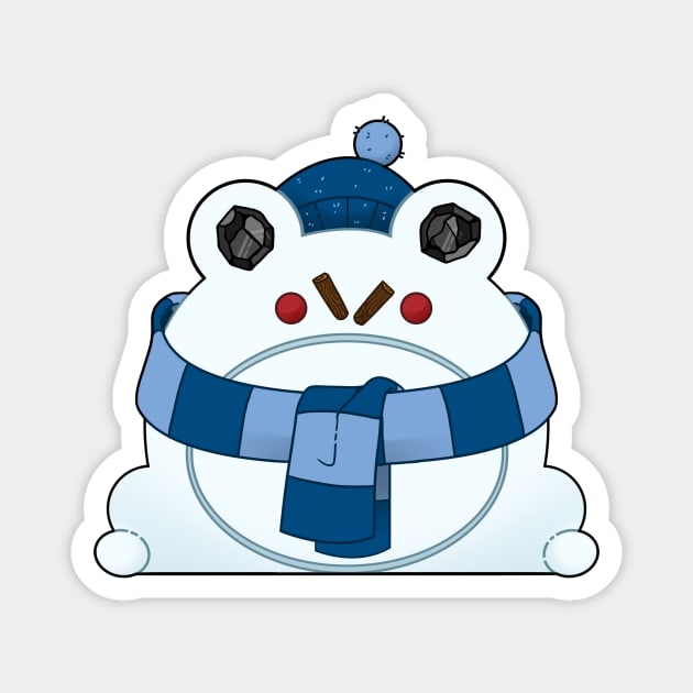 Snow Frog Magnet by RottingRootsArts