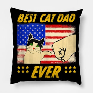 Best Cat Dad Ever Cat Daddy Father Day Pillow