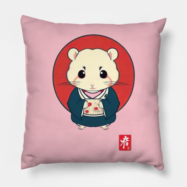 Asian Hamster Pillow by Jason's Finery