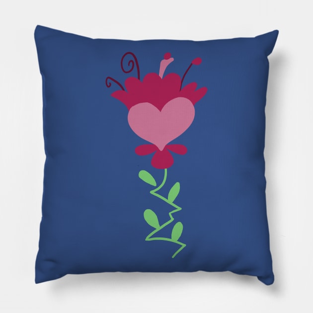 Lineless Stylized Flower Sticker Pillow by saradaboru