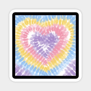 Pastel Tie Dye Heart Magnet