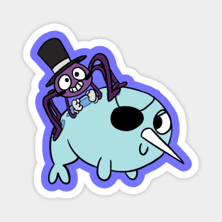 Star VS The Forces Of Evil! Spider in a top hat and narwhal Magnet