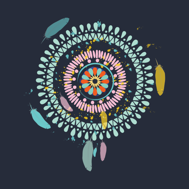 Feather Boho Mandala by emma17