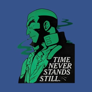 Cowboy bebop - time never stands still , Bebop Crew, cowboy bebop, aesthetic, bebop, bounty hunters, cowboy, cyberpunk, ein, faye valentine, futuristic, japanese, jet black, spike spiegel, corgi, faye valentine, lets jam T-Shirt