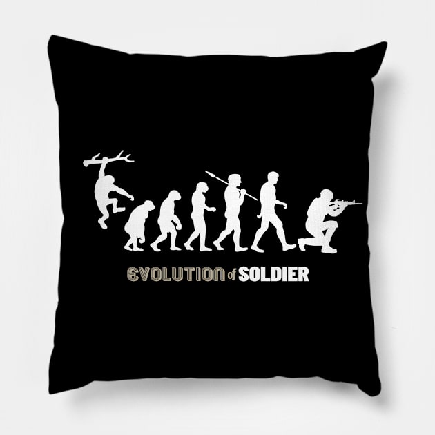 Evolution Of Soldier Pillow by ThyShirtProject - Affiliate