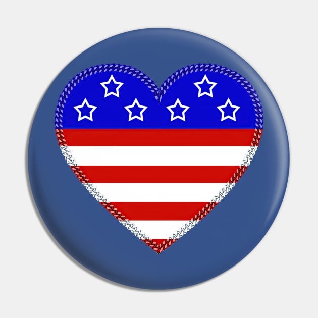 USA Flag United States Heart Independence Vote Patriotic 2020 Pin by hispanicworld