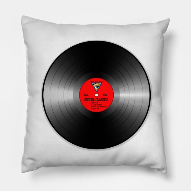 Old School Record Pillow by i4ni Studio