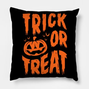 Trick or Treat - Halloween - Pumpkin - Creepy Cute Pillow