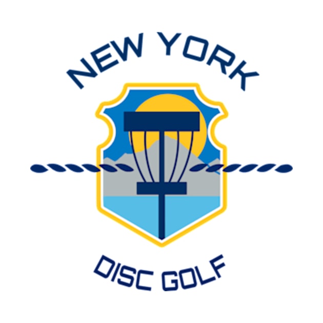 New York Disc Golf - State Flag White by grahamwilliams