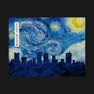 Fort Worth Starry Night Van Gogh T-Shirt