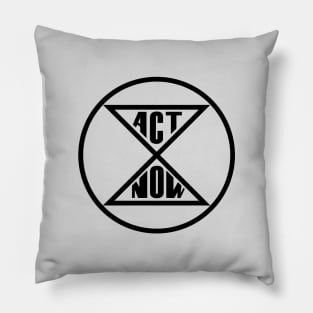 Extinction rebellion act now Pillow