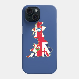 Flags Map Of Great Britain Phone Case