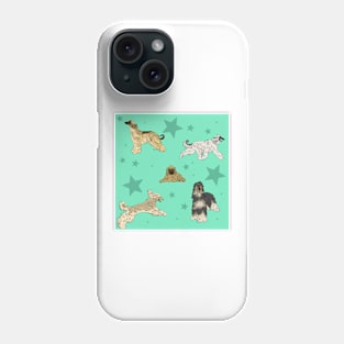 Afghan Hounds Stars Seafoam Phone Case