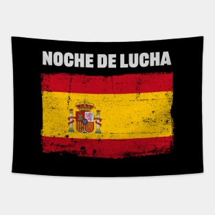 Spanish Flag Fight Night Fans Tapestry