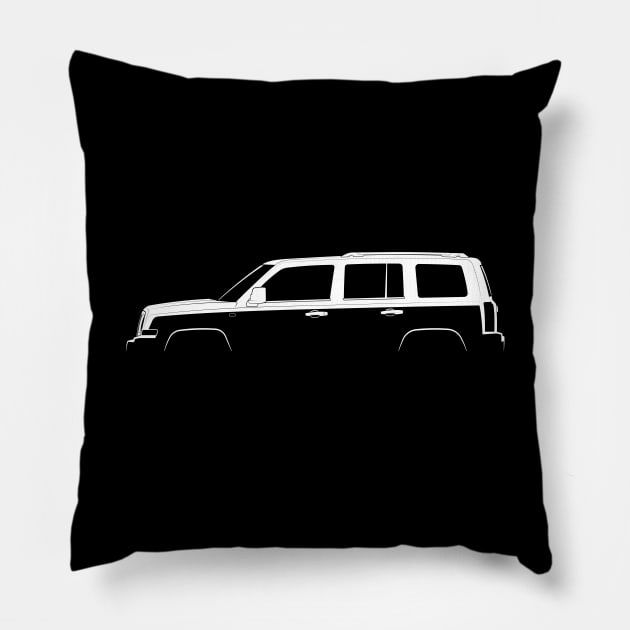 Jeep Patriot Silhouette Pillow by Car-Silhouettes