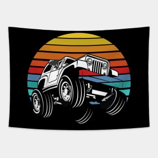 Vintage Jeep Lover Tapestry