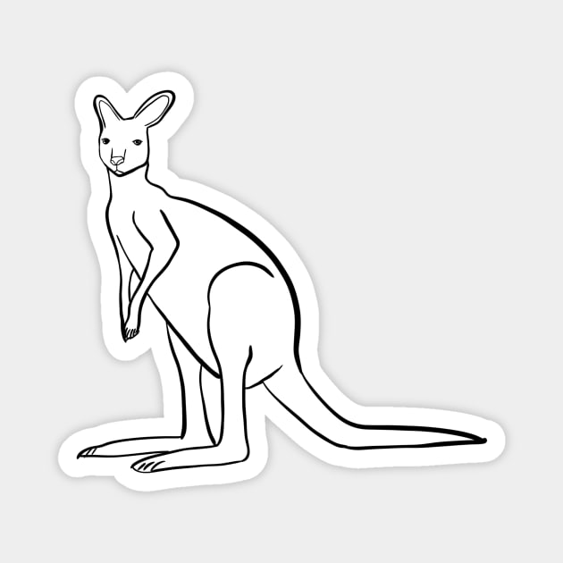 Stick figure Kangaroo Magnet by WelshDesigns