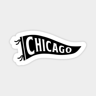 Chicago Pennant - White Magnet