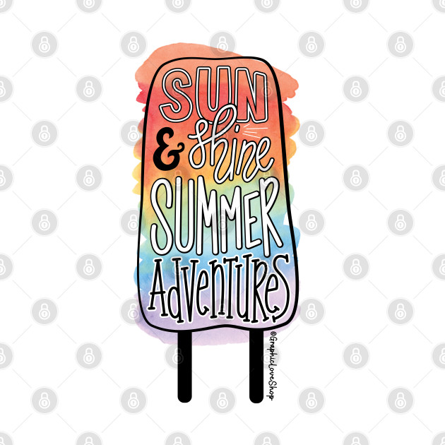 Sunshine and Summer Adventures Rainbow Popsicle ©GraphicLoveShop by GraphicLoveShop