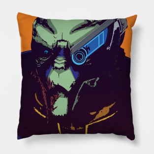 Portrait - Garrus Vakarian Pillow