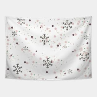 Snowflakes From Minty Christmas Collection Tapestry