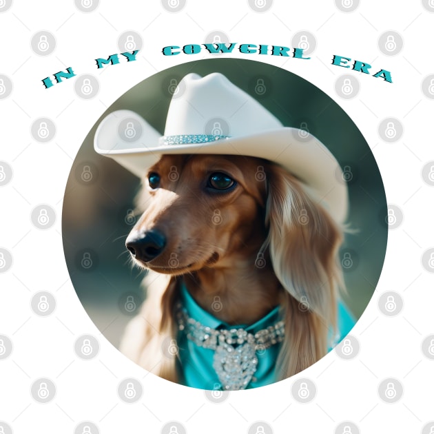 IN MY COWGIRL ERA - Long Hair Cream Dachshund by Long-N-Short-Shop