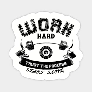 Work hard logo Magnet