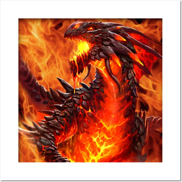 Art Poster Dragon fire