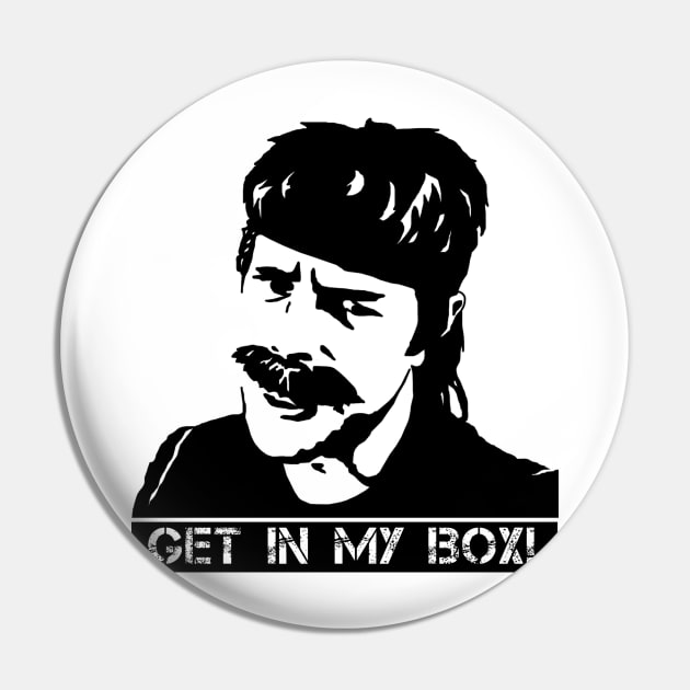 SNAKE "GET IN MY BOX" White Tee Pin by Beat Down Boogie