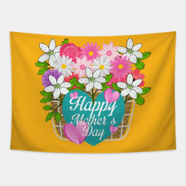 Mothers day flower basket Tapestry by DAZu