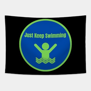 Vintage Just Keep Swimming Tapestry