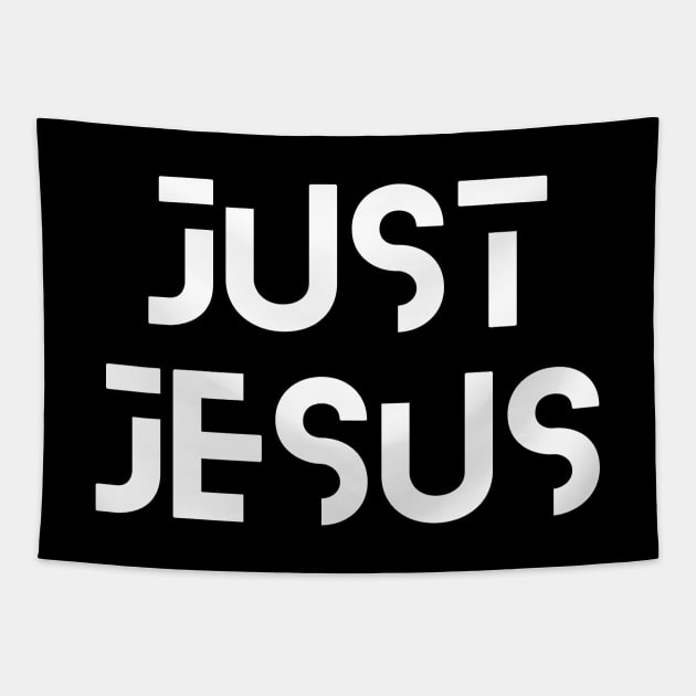 Just Jesus | Christian Saying Tapestry by All Things Gospel