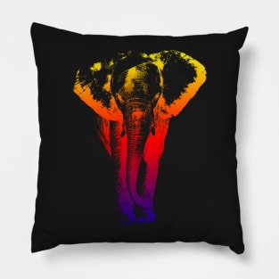 colored elephant Pillow