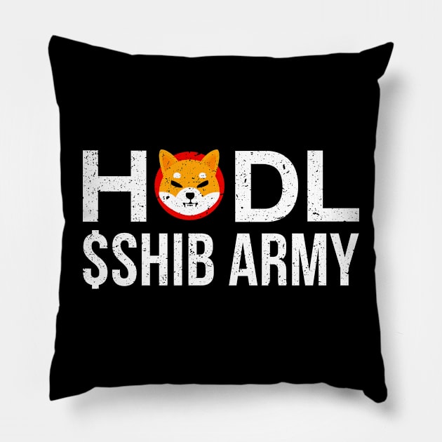 HODL SHIBA INU Coin Pillow by stuffbyjlim