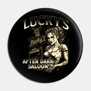 Lucky's After Dark Horror Dive Bar Pin