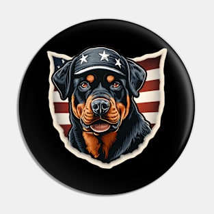 Patriotic Rottweiler Pin