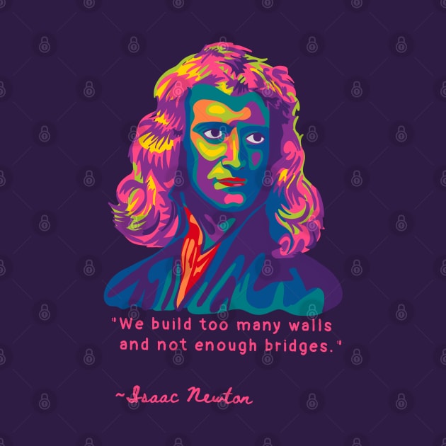 Isaac Newton Portrait by Slightly Unhinged