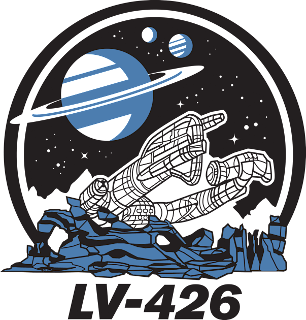 LV 426 Derelict Spacecraft Vacation Parody Kids T-Shirt by ObiPatricKenobi