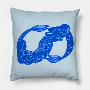 Gay Infinity Mermaids- Blue Pillow