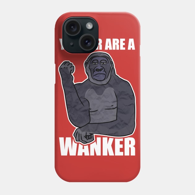 Wanker Ape Meme Prank Gift Phone Case by sadpanda