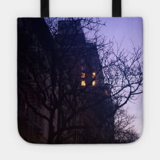 House Trees Winter, Upper West Side, Manhattan, NYC Tote