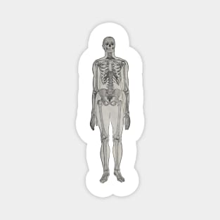 Spooky Skeleton Man - Vintage 1934 Illustration Magnet