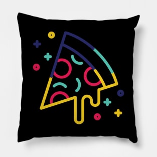 multicolored abstract pizza art Pillow