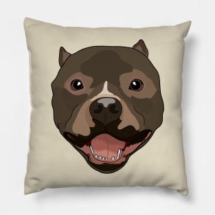 Pitbull Face Pillow