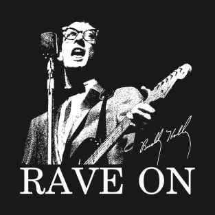 Buddy Singer Guitarist Rave On Holly, Holly Signatur T-Shirt