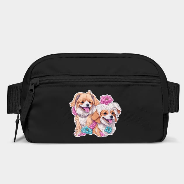 Long Haired Short Dogs – Adorable Cartoon Dog Duo by IamActiveDog
