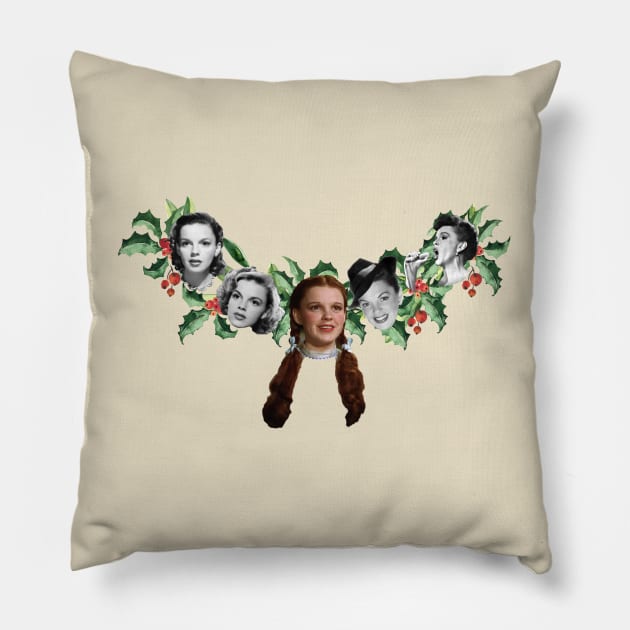 Judy Garland Christmas Pillow by Camp and Classic