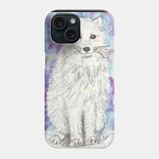 Artic fox wildlife art Phone Case