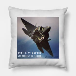 F-22 Raptor Doors Open Pillow