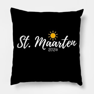 St. Maarten Souvenir Caribbean Sun 2024 Travel Gift Pillow